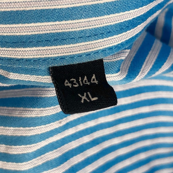 Men’s shirt from Matíníque. Excellent condition. Size XL. Blue & white stripes. - Picture 4 of 5
